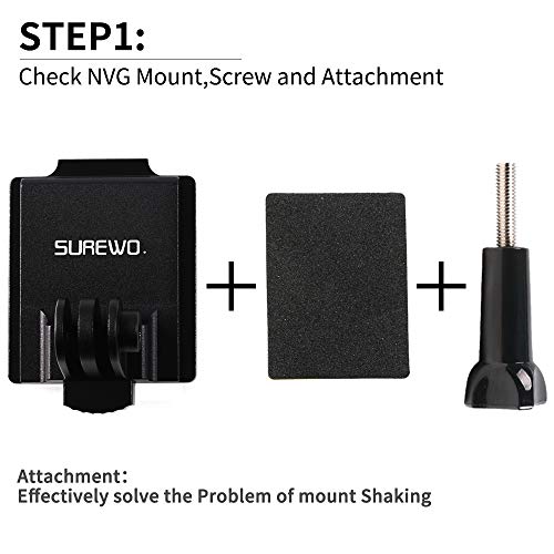 SKEZN Aluminum NVG Helmet Mount Compatible with GoPro Hero 13/12/11/10/9/8/7/(2018) Black, DJI Osmo Action 6/5 Pro/4/3 Insta360, AKASO and Most Action Cameras - Image 3