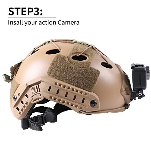 SKEZN Aluminum NVG Helmet Mount Compatible with GoPro Hero 13/12/11/10/9/8/7/(2018) Black, DJI Osmo Action 6/5 Pro/4/3 Insta360, AKASO and Most Action Cameras - Image 5