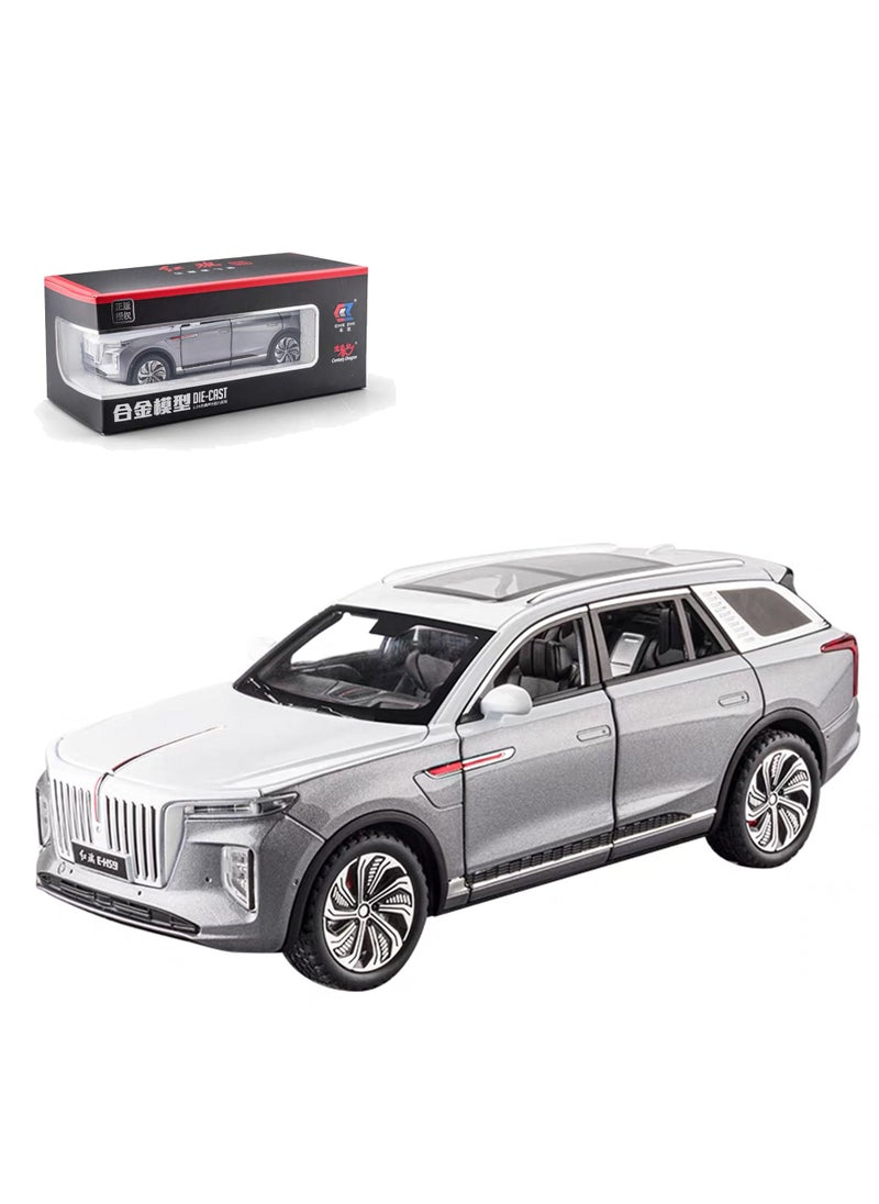 Swift 1:24 Scale Hongqi E-HS9 Toy Cars, Diecast Model Luxury Metal Car, Zinc Alloy Pull Back with Front and Back Lights, Open Door, Off-Road Real Suspensions, Panoramic Sunroof  - Image 1