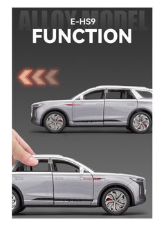 Swift 1:24 Scale Hongqi E-HS9 Toy Cars, Diecast Model Luxury Metal Car, Zinc Alloy Pull Back with Front and Back Lights, Open Door, Off-Road Real Suspensions, Panoramic Sunroof  - Image 5