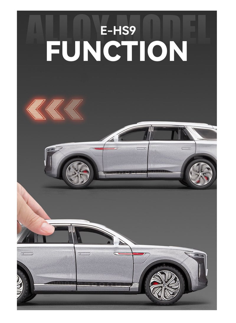 Swift 1:24 Scale Hongqi E-HS9 Toy Cars, Diecast Model Luxury Metal Car, Zinc Alloy Pull Back with Front and Back Lights, Open Door, Off-Road Real Suspensions, Panoramic Sunroof  - Image 5