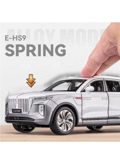 Swift 1:24 Scale Hongqi E-HS9 Toy Cars, Diecast Model Luxury Metal Car, Zinc Alloy Pull Back with Front and Back Lights, Open Door, Off-Road Real Suspensions, Panoramic Sunroof  - Image 4