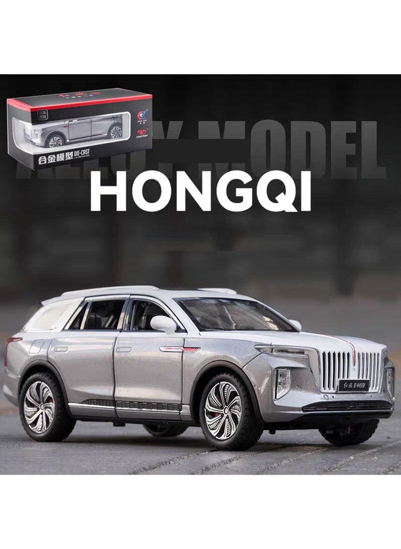 Swift 1:24 Scale Hongqi E-HS9 Toy Cars, Diecast Model Luxury Metal Car, Zinc Alloy Pull Back with Front and Back Lights, Open Door, Off-Road Real Suspensions, Panoramic Sunroof  - Image 2