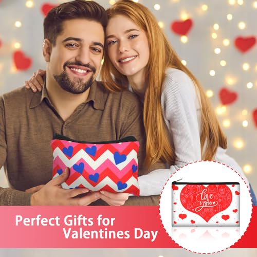 Abbylike 24 Pcs Valentine's Day Makeup Bags Cosmetic Bags Toiletry Zipper Pouch Valentine's Day Women Gift - Image 3