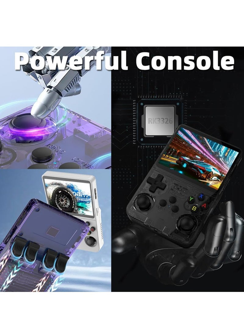 null - R36S Handheld Retro Gaming Console Linux System with 64G TF Card, Preloaded with 15000+ Games, Retro Video Game Console 3.5-inch IPS Screen (White 64G) - Image 1