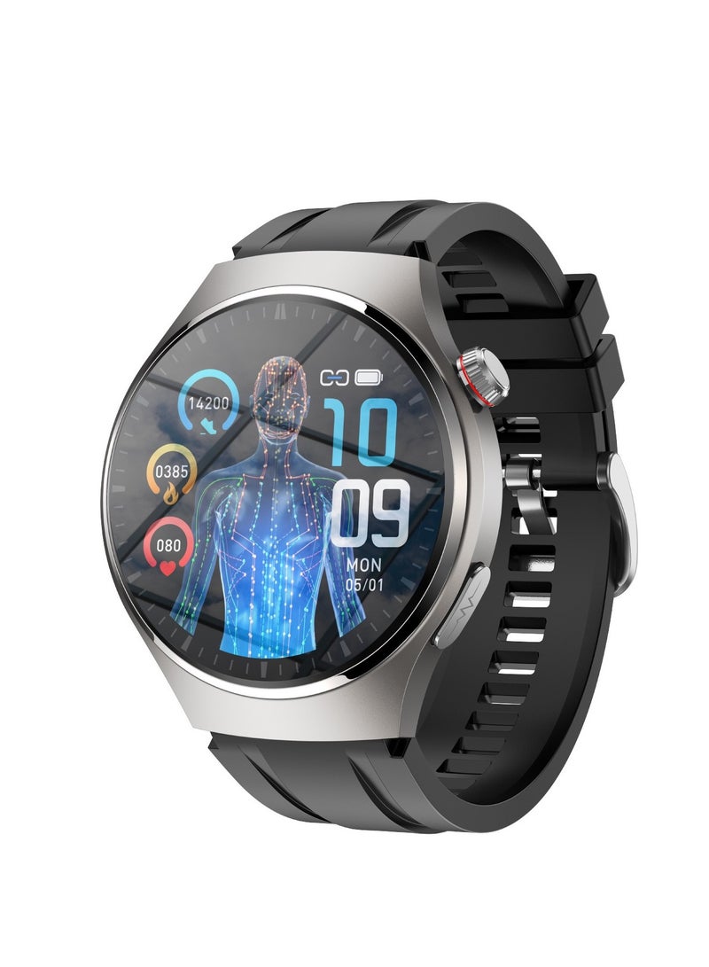 AROAQ Smart Watch S200 Silver, Amoled High-definition Display Health Tracker Watch, Multifunction Waterproof Smart Wristwatch, Electrocardiogram Non-invasive Blood Sugar Blood Temperature Monitoring - Image 1