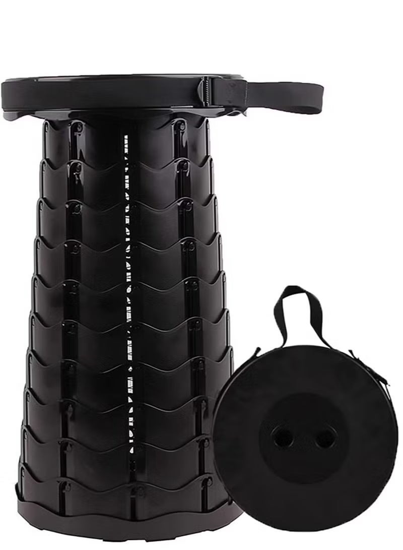 جينيكست كرسي قابل للطي متعدد الوظائف، كرسي قابل للانكماش، كرسي تلسكوبي محمول، كرسي قابل للسحب للتخييم والحديقة والصيد والمشي لمسافات طويلة والسفر والشواء، مصنوع من البلاستيك القابل للتعديل - Image 1