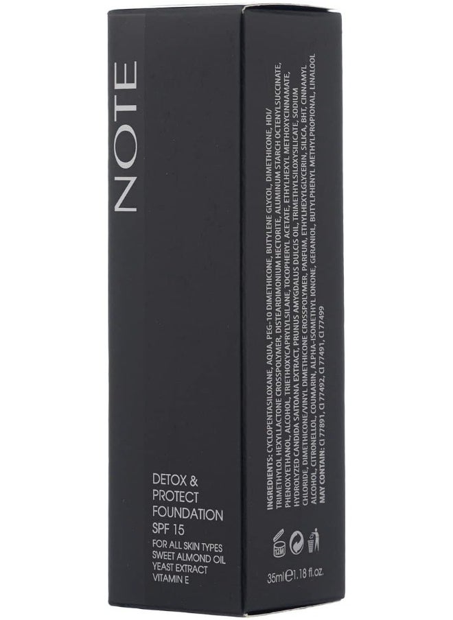 Note Note Cosmetique Detox And Protect Foundation- 102  Warm Almond  - Image 4