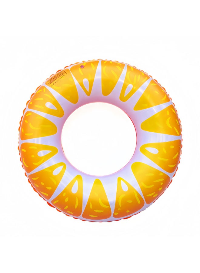 Orange Circle New Summer Watermelon Swimming Ring Pvc Thick Single-layer Best Red Watermelon Ring - Image 1
