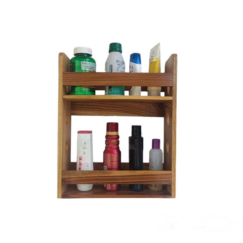 Teakwood Make Bathroom Utility Rack and Shelves BT011  - Image 5