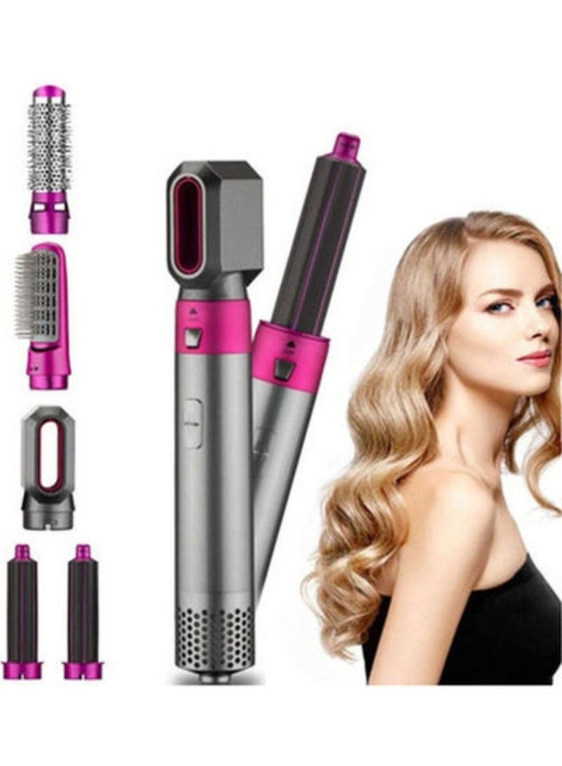TIGER 4-in-1 Hair Dryer Styling Tool with Straightener, Curler, Volumizer & Blow Dryer in Elegant Pink | Multi-Functional Hot Air Brush Kit for Salon-Quality Styling at Home | Fast Dry, Anti-Frizz, Ionic Technology | Hair Styler for Women - Image 2