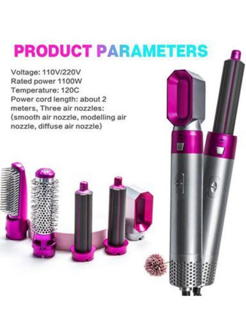 TIGER 4-in-1 Hair Dryer Styling Tool with Straightener, Curler, Volumizer & Blow Dryer in Elegant Pink | Multi-Functional Hot Air Brush Kit for Salon-Quality Styling at Home | Fast Dry, Anti-Frizz, Ionic Technology | Hair Styler for Women - Image 3