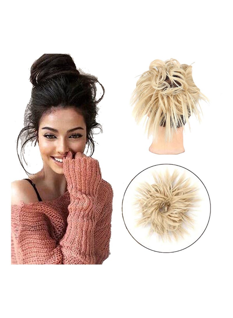 Estelle Messy Cocktail  hair bun, Elastic synthetic Tousled Updo Hair Extensions, Hair  Scrunchies Hairpiece for Women ,Color No 18H613 - Image 1