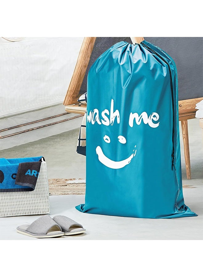 2 عبوة XL Wash Me حقيبة غسيل للسفر ، منظم ملابس متسخة قابل للغسل في الغسالة كبير بما يكفي لاستيعاب 4 حمولات من الغسيل سهل التركيب لسلة الغسيل أو السلة - Image 5