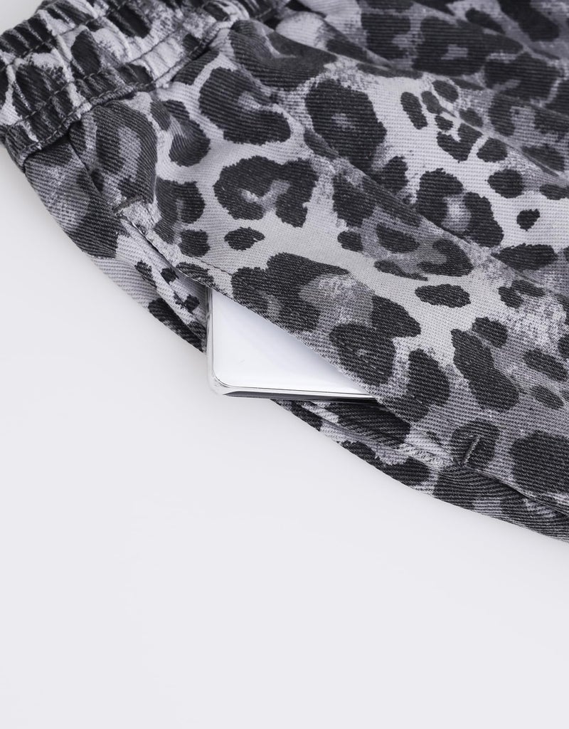 Kedera Baggy Jeans for Women Y2K Mid Rise Casual Wide Leg Trousers Loose Leopard Pants Baggy with Pockets - Image 4