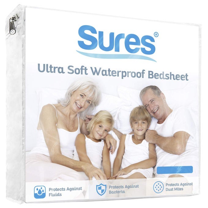 WATERPROOF MATTRESS PROTECTOR FULL SIZE BEDSHEET FITTED MACHINE WASHABLE BED SHEET VINYL FREE BEDWETTING COVER PAD FOR KIDS ADULT ELDERLY