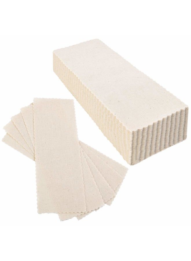 Maitys 200 Pieces Body and Facial Muslin Strips for Hair Removal Natural Muslin Epilating Strips 2.8 x 7.9 Inches Large Bulk for Women and Men(100 Pieces) - Image 1