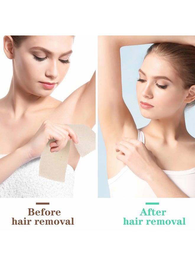 Maitys 200 Pieces Body and Facial Muslin Strips for Hair Removal Natural Muslin Epilating Strips 2.8 x 7.9 Inches Large Bulk for Women and Men(100 Pieces) - Image 3