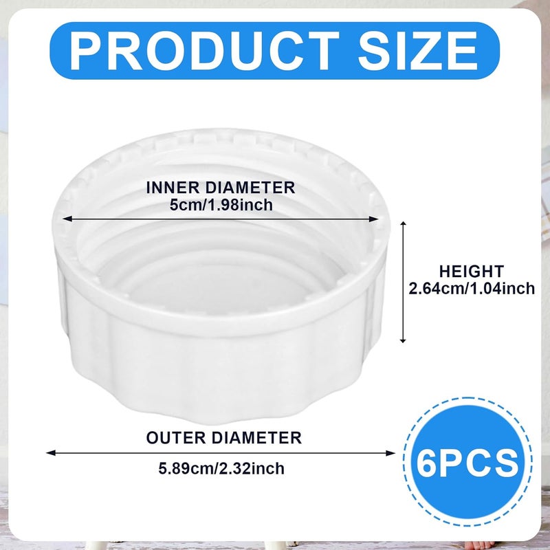 PEUTIER 6 قطع أغطية زجاجات السفر لأغطية زجاجات الأطفال من أفينت استبدال أغطية زجاجات الأطفال متوافقة مع زجاجات أفينت ذات الفم العريض - Image 2