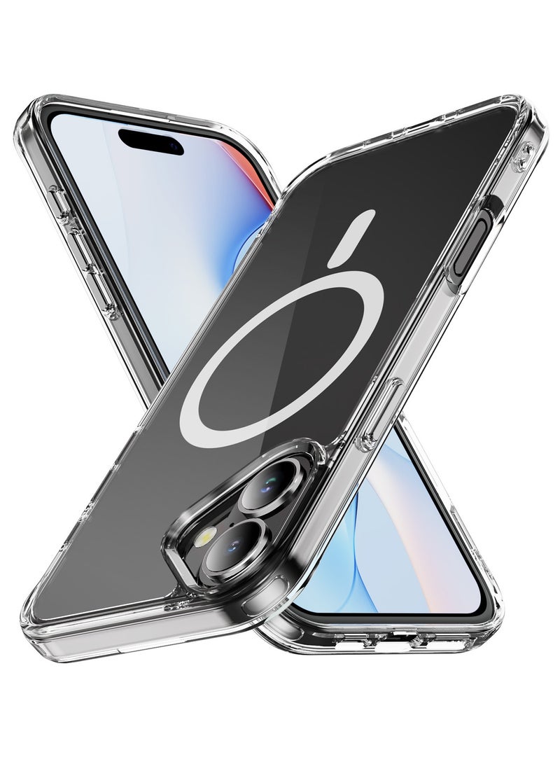 MonaPlay iPhone 17 Case Crystal Clear MagSafe, Magnetic Slim Shockproof Cover, Corner Air Pockets, 1.0mm Raised Camera/Screen, Wireless Charging Compatible, Lanyard Hole - Image 1