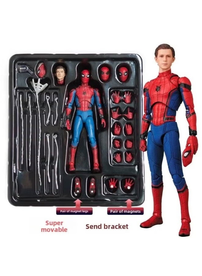 Metoo Spider Man Figure Posable Peter Parker Action Figure Marvel Superhero Collectible Model Toy Articulated Display Statue Gift For Teens And Collectors Red - Image 2
