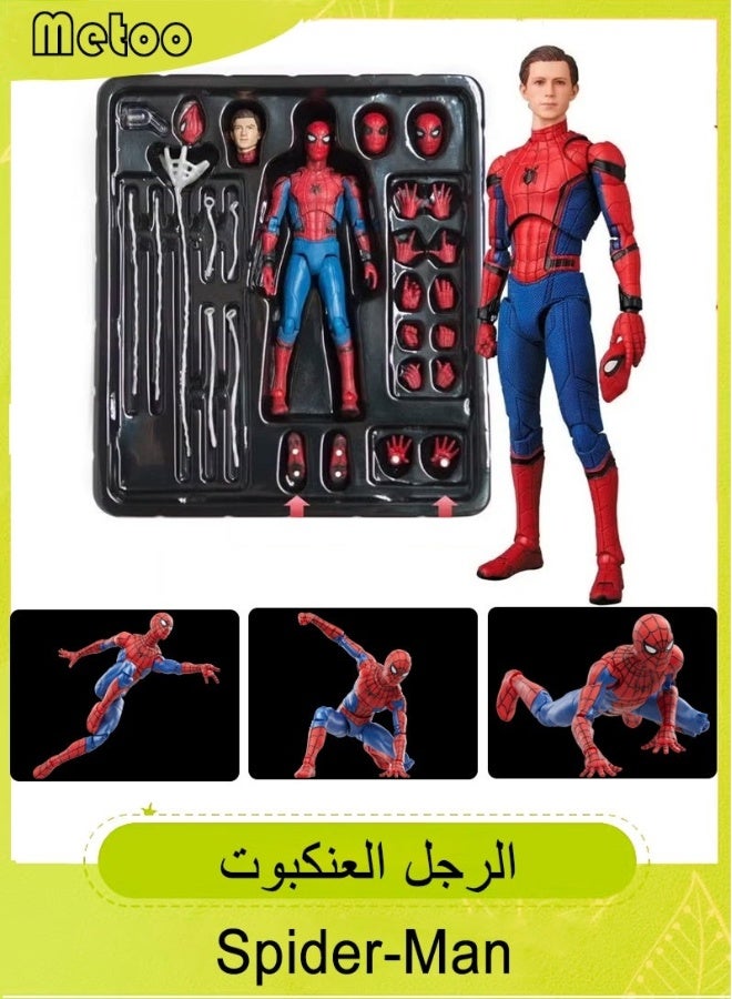 Metoo Spider Man Figure Posable Peter Parker Action Figure Marvel Superhero Collectible Model Toy Articulated Display Statue Gift For Teens And Collectors Red - Image 1