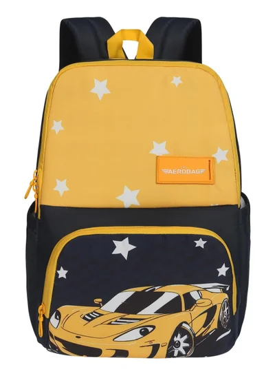 ايروباج AEROBAG Alpha 17 Ltrs Yellow/Navy blue Stylish & Trendy |Water Ressistant |School Backpack For Baby | Kids | Boys & Girls (1 to 3 Year)