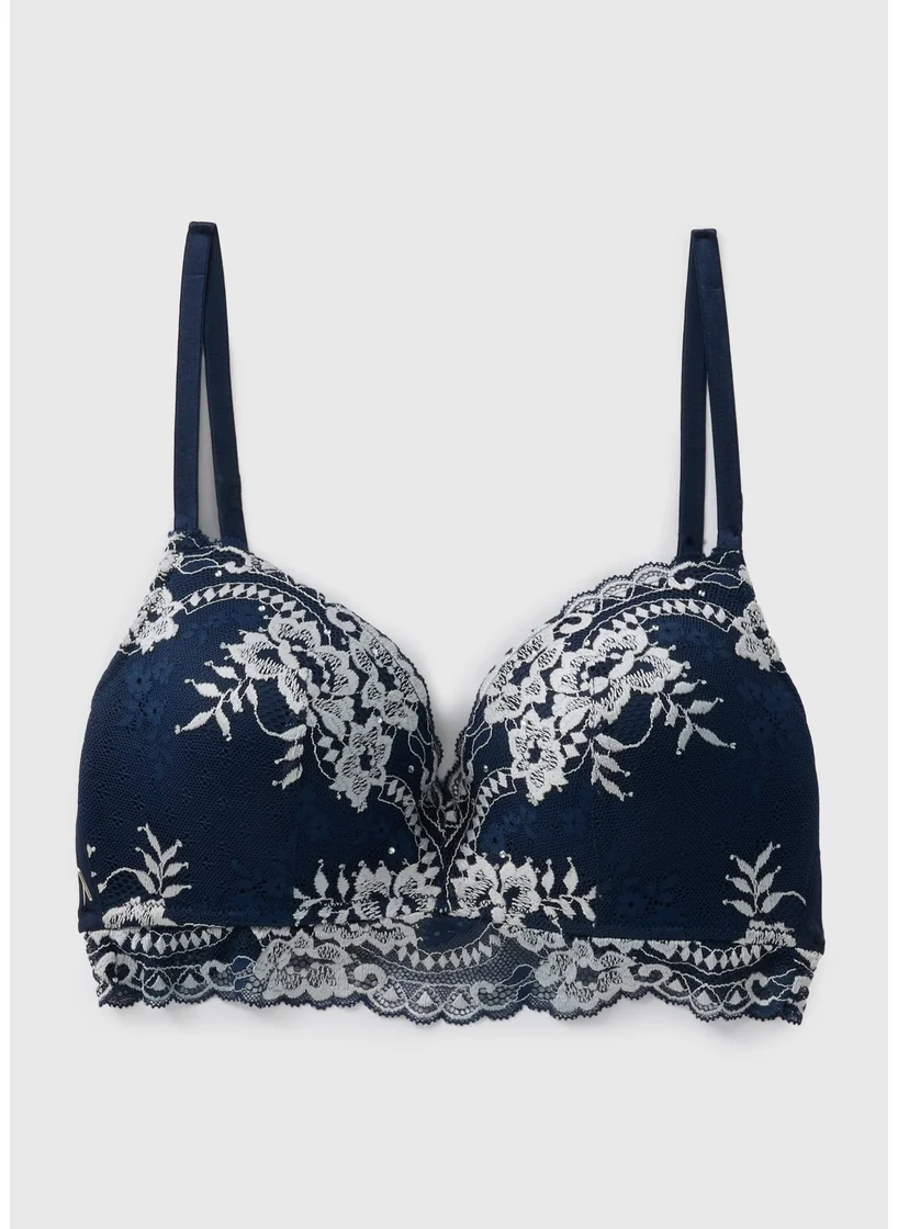 Matalan Navy Two Tone Bra