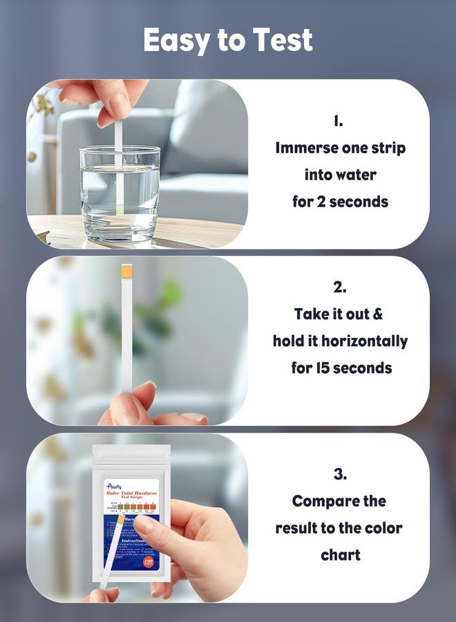 Pawfly Hardness Test Kit - 100 Strips for Drinking, Tap, Well, Pool & Spa Water - Quick & Accurate Calcium & Magnesium Test (0-425 PPM) - Image 5