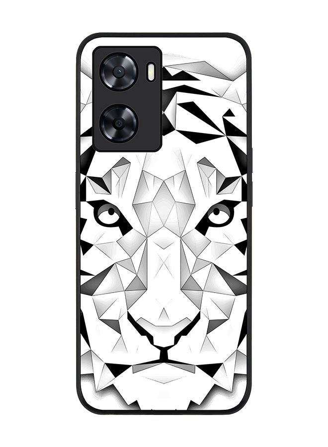 Stylizedd Rugged Black edge case for Oppo A57 4G/Oppo A77 4G/Oppo A77s Slim fit Soft Case Flexible Rubber Edges Anti Drop TPU Gel Thin Cover - Poly Tiger - Image 1