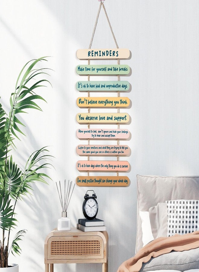Lodeskee Mental Health Wall Art Decor, Positive Reminders Psychology Affirmations Wooden Hanging Wall Pediments for College Office Home Classroom Dorm, Inspirational Gifts for Her Teenage Girls Boys - Image 4