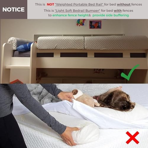Wonder Space Toddlers' Bed Rail Bumpers Protecter - Children's Bed Guardrail Padding - Anti-Collision | Increased Height | Fall Prevention - Easy Installation Enhanced Safety Mostly Fit (Grey, 2.3ft) - Image 3