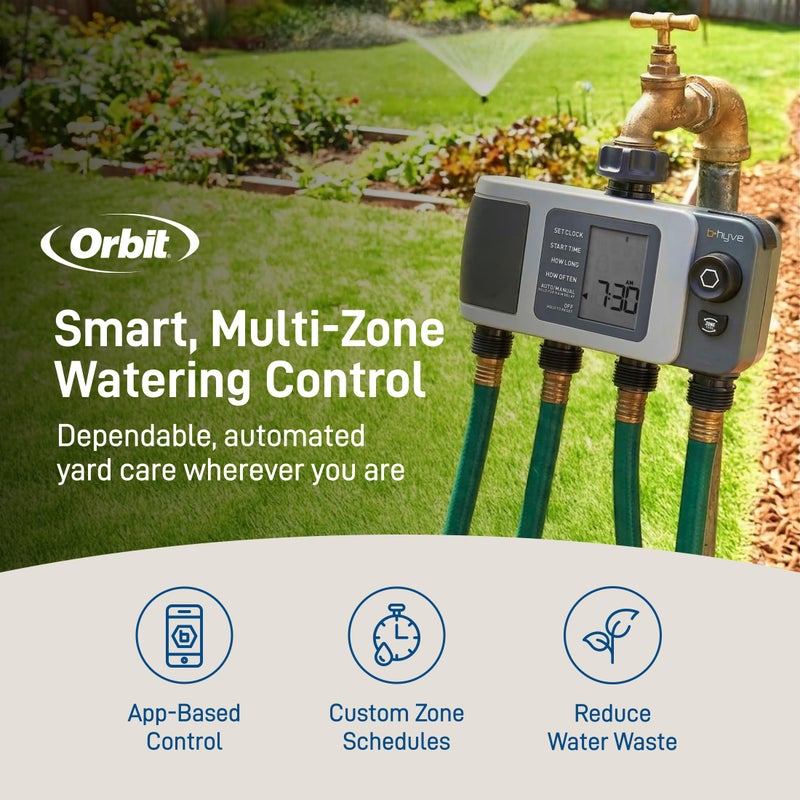 Orbit 24634 B-hyve XD 4-Port Smart Hose Watering Timer - Image 3