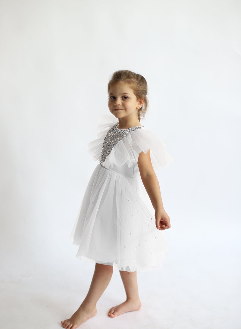 D'Daniela Sequined Tulle Party Dress - Image 4
