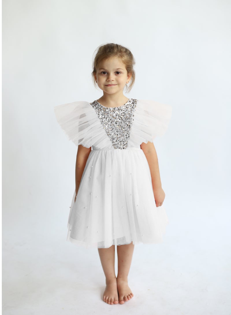 D'Daniela Sequined Tulle Party Dress - Image 1