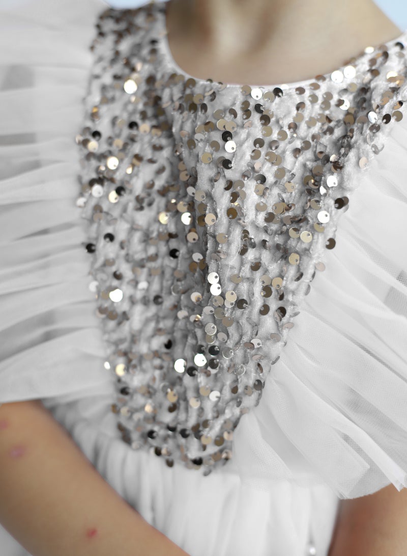 D'Daniela Sequined Tulle Party Dress - Image 3
