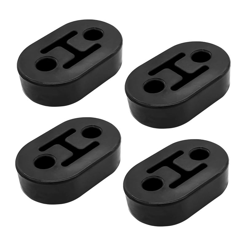 Osilly Car Exhaust Hanger 4PCS Rubber Insulator Bushing Mount 2 Holes 047 Inch 12mm Auto Muffler Shock Absorbent Bracket Mount HighDensity Tailpipe Damping Hanger Universal Fit Black