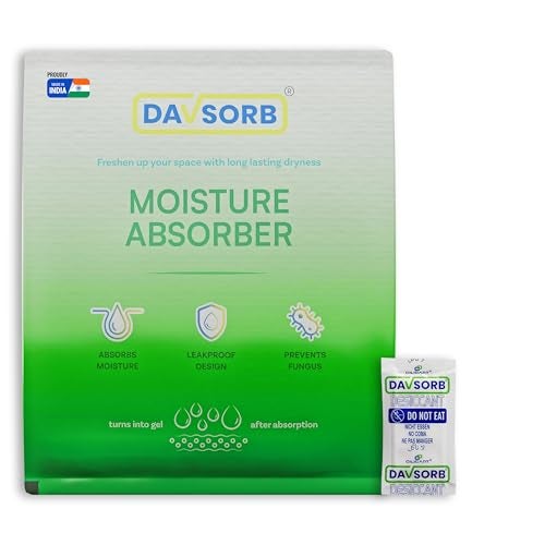 CILICAnT DAVSORB Dehumidifier Room Moisture Absorber, Pack of 100-5gm Small Size Sachets (100x5=500gm) for Home, Electronic items, Wardrobe & Shoe Racks | Fights Excess Moisture & Prevents Mould & Fungus - Image 1