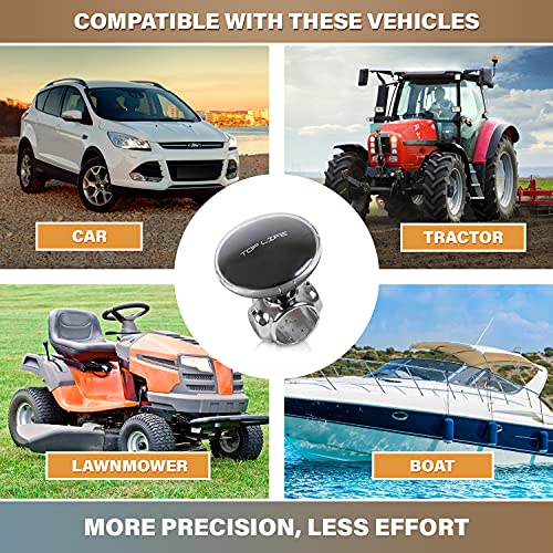 TopLife Steering Wheel Knob - Suicide Spinner for Cars, Tractors, Mowers, Boats (Fits 1.1"-1.5" Wheels) - Effortless One-Hand Control, Smooth Bearings - Perfect for Tight Turns & Daily Driving - Image 5
