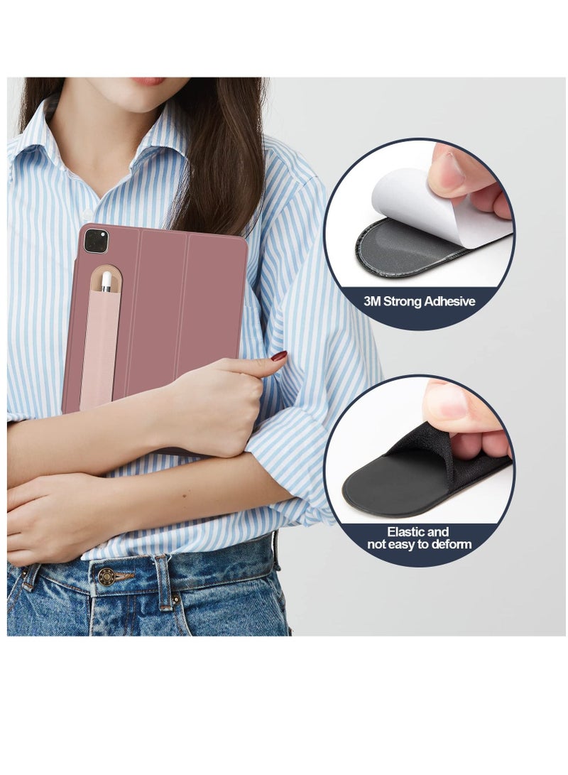 Y&D SYOSI Stretch Cloth Pen Case for Apple Pencils, Durable Elastic Portable Holder, 6 Sticky Sleeve Pockets iPad 8.3/9.7/10.2/10.5/11/ 12.9 Inch (Black+Pink) - Image 3