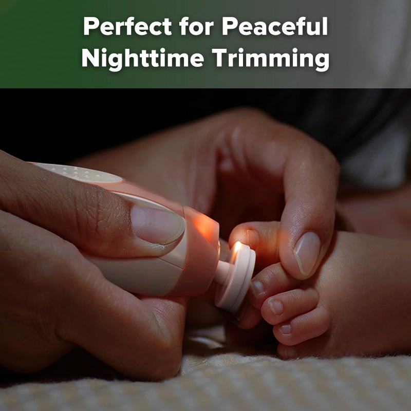 haakaa Baby Nail Trimmer Electric Baby Nail Clippers Kit for Newborn, Toddler or Adults Fingernails and Toenails Care, Baby Nail Care Set & Extra 4 Replacement Pads Combo - Image 4