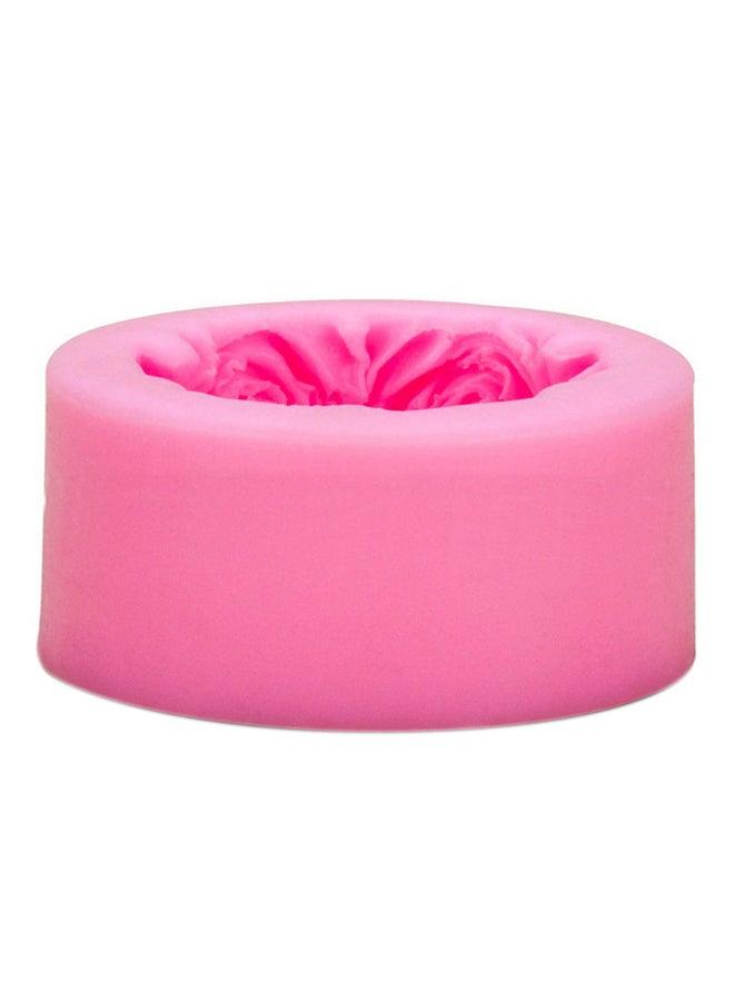 NIBEMINENT 3D Rose Flower Fondant Cake Mold Pink 7 x 3.2centimeter - Image 1