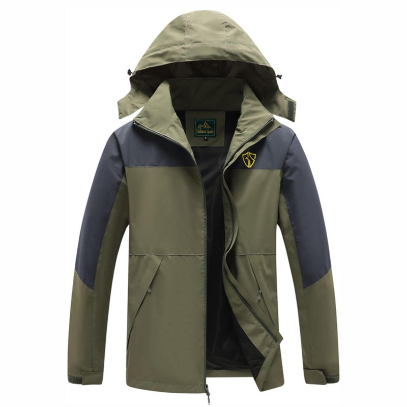 GIISAM Fishing Jackets for Men Waterproof, Mens Waterproof Wind Proof Lightweight Rain Jackets Zipper Windbreaker - Image 4