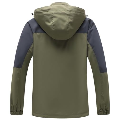 GIISAM Fishing Jackets for Men Waterproof, Mens Waterproof Wind Proof Lightweight Rain Jackets Zipper Windbreaker - Image 2