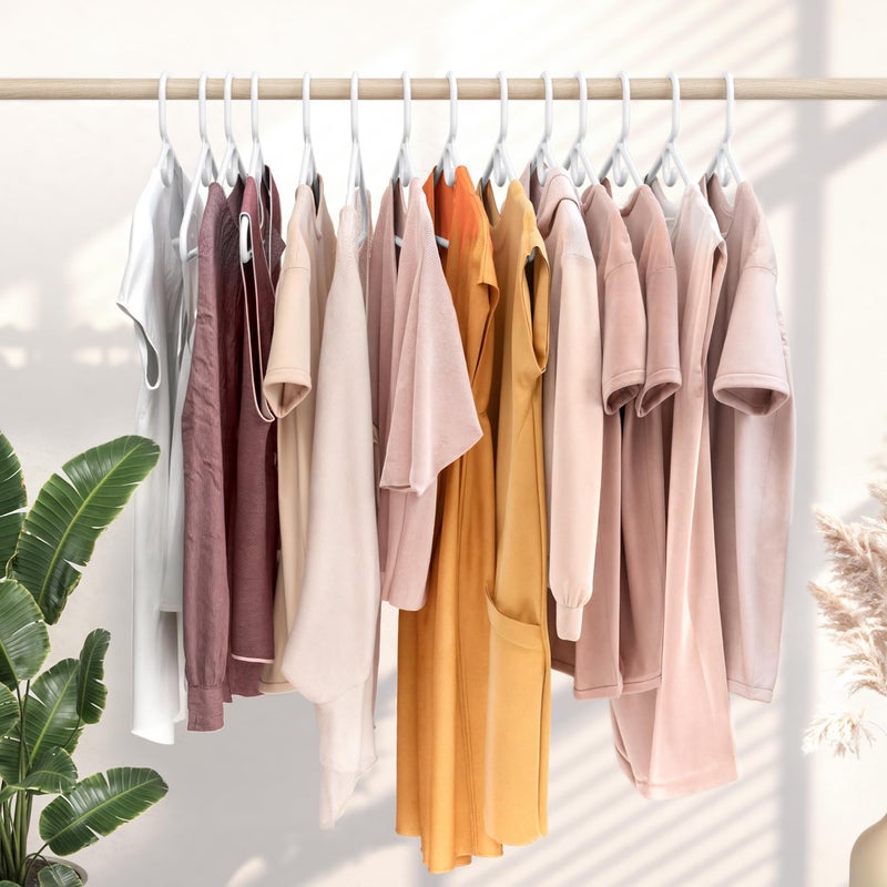 NEATERIZE Thick Heavy Duty Hangers - White Plastic Clothes Hangers 12 Pack - Great for Coat Hanger, Jackets Jeans & Suit Hanger for Closet - New Apartment Essentials Percheros Ganchos para Colgar Ropa - Image 3