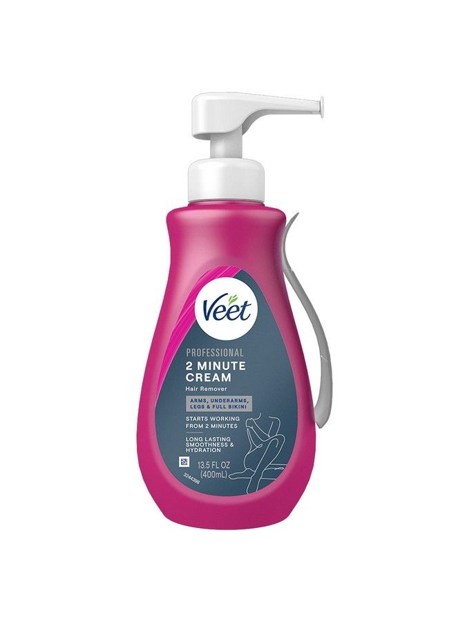 Veet كريم إزالة الشعر الاحترافي في دقيقتين لجميع أنواع البشرة بما في ذلك البشرة الحساسة، 13.5 أونصة سائلة، سريع المفعول، يدوم طويلاً، تم اختباره من قبل أطباء الجلدية. يُستخدم على الذراعين وتحت الإبطين والساقين ومنطقة البكيني بالكامل - Image 2
