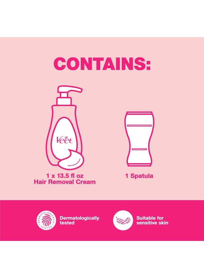 Veet كريم إزالة الشعر الاحترافي في دقيقتين لجميع أنواع البشرة بما في ذلك البشرة الحساسة، 13.5 أونصة سائلة، سريع المفعول، يدوم طويلاً، تم اختباره من قبل أطباء الجلدية. يُستخدم على الذراعين وتحت الإبطين والساقين ومنطقة البكيني بالكامل - Image 4