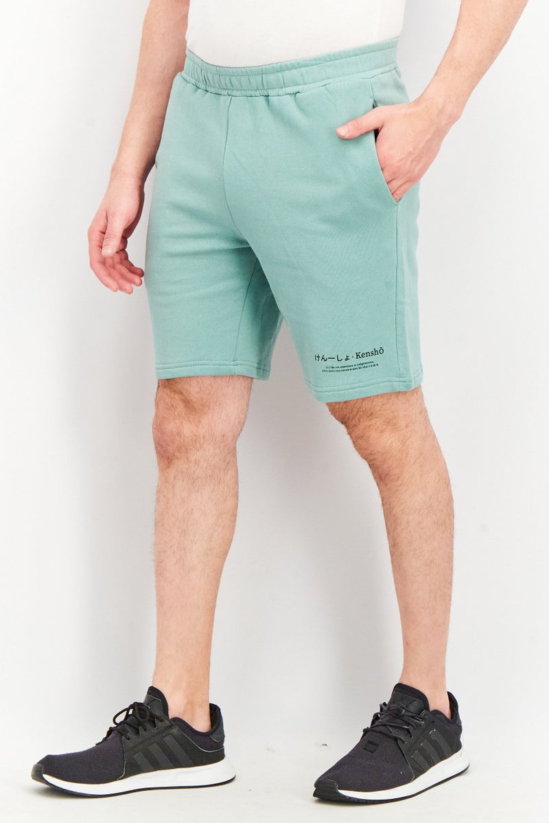 Ocean Pacific Men Relaxed Fit Training Shorts, Cameo Green - Image 3
