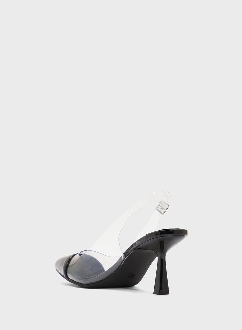 Ginger Clear Sling Back Heeled Pump  - Image 3