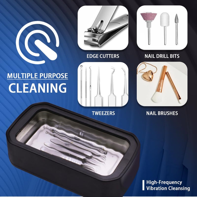 Pinkiou Nail Tool Cleaning Machine, 3 Timer Modes Nail Tool Sterilizer for Nail Drill Bits, Nail Art Brush, Nail Clipper, Makeup Brush, Jewelry Cleaning, Salon for Home Use, 22oz(650ML) - Image 2